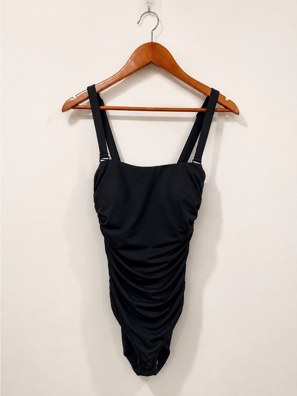 Knix Black Ruched Multiway One-Piece Swimsuit S